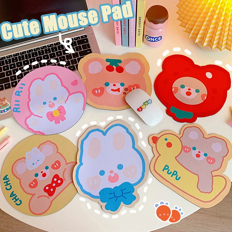 

Ins Kawaii Soft Bear Mouse Pad Gamer Coaster Table Mat Girls Strawberry Bear Mouse Pad
