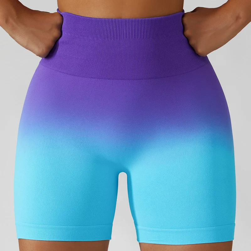 

Seamless Yoga Shorts Gym Running Workout Elastic Tight High-waisted Women Hip Lift Breathable Outdoor Sports Leggings