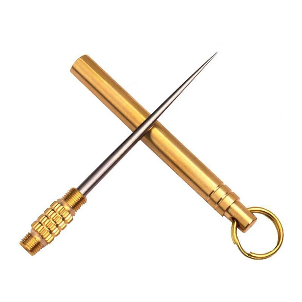 

Toothpick multifunctional Fruit Picks Portable Survival Tool Outdoor Camping Equipment Brass Knuckle Weapons Self Defense Weapon