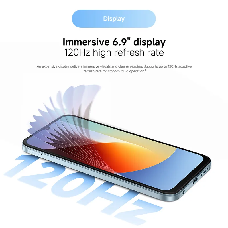 Фото Глобальная версия Xiaomi Redmi A7 Pro, 6,9-дюймовый LCD-экран 120 Гц, процессор UNISOC T7250 Octa Core, аккумулятор 6000 мАч, камера 13 МП, мобильный телефон №3