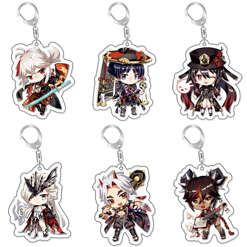 

Scaramouche Baizhu Dainsleif Keychain Game Genshin Impact Character Surrounding Acrylic Pendant Backpack Pendant Fan Gift