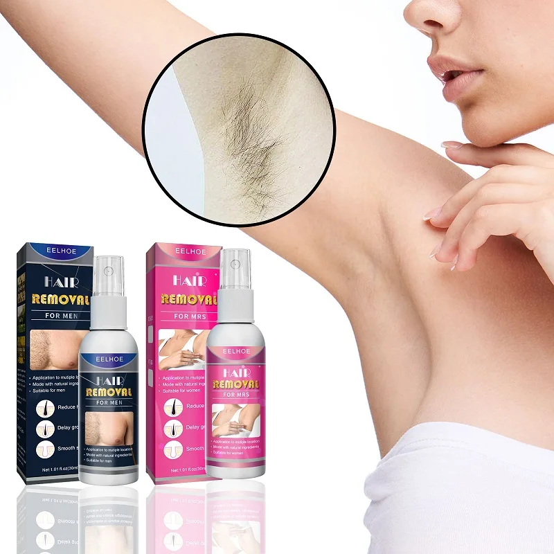 

30ml Hair Removal Spray Hair Growth Inhibitor Natural Painless Permanent Depilatory Cream Skin Care for Face Armpit Legs Arms