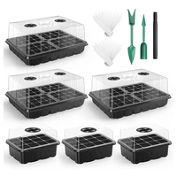 180 cells reusable seed starter tray 6 pack seed starter kit with air vent humidity dome and drain hole base