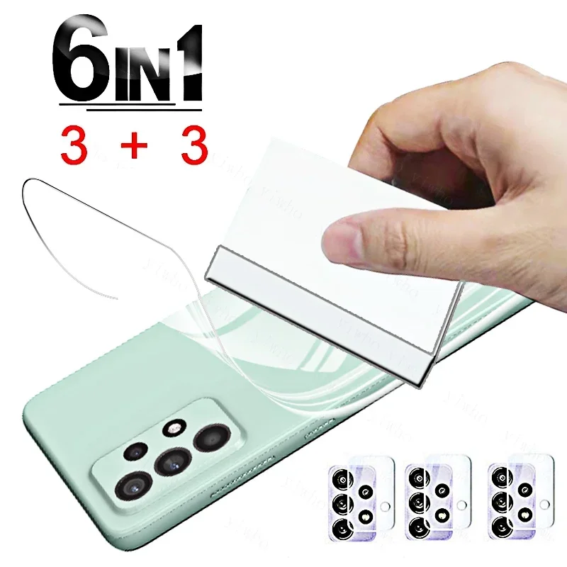 

Back Hydrogel Film on for Samsung Galaxy A52s A52 A42 A32 A22 A02s A03s A72 A12 A13 5g 4g Screen Protectors Camera Soft Glass