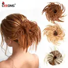 Leeons спутанные волосы, резинки для женщин, синтетический шиньон, спутанные резинки для волос, эластичная резинка для волос, эластичный шиньон для волос