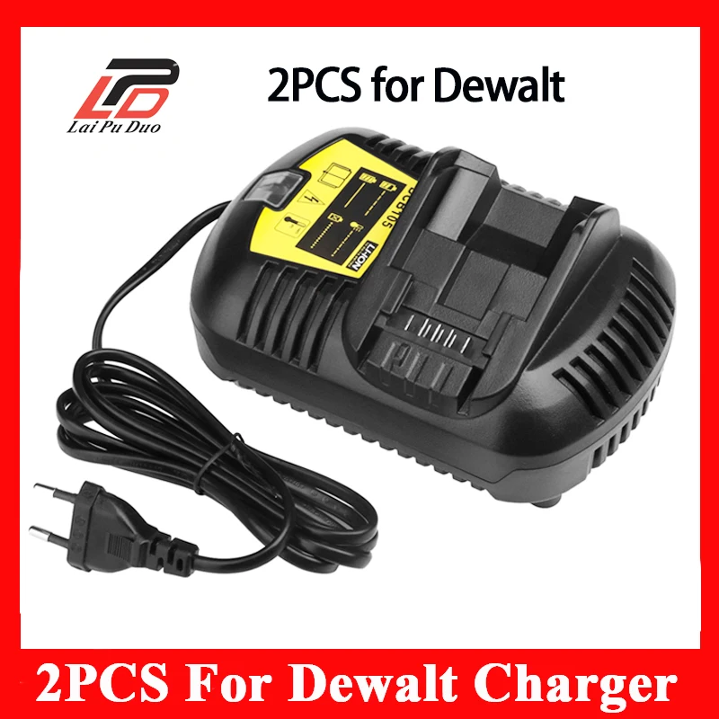 

2pcs/1lot Replacement Charger Power Tool Battery Charger for Dewalt DCB101 DCB105 DCB200 DCB201 D-65510 110v/220v