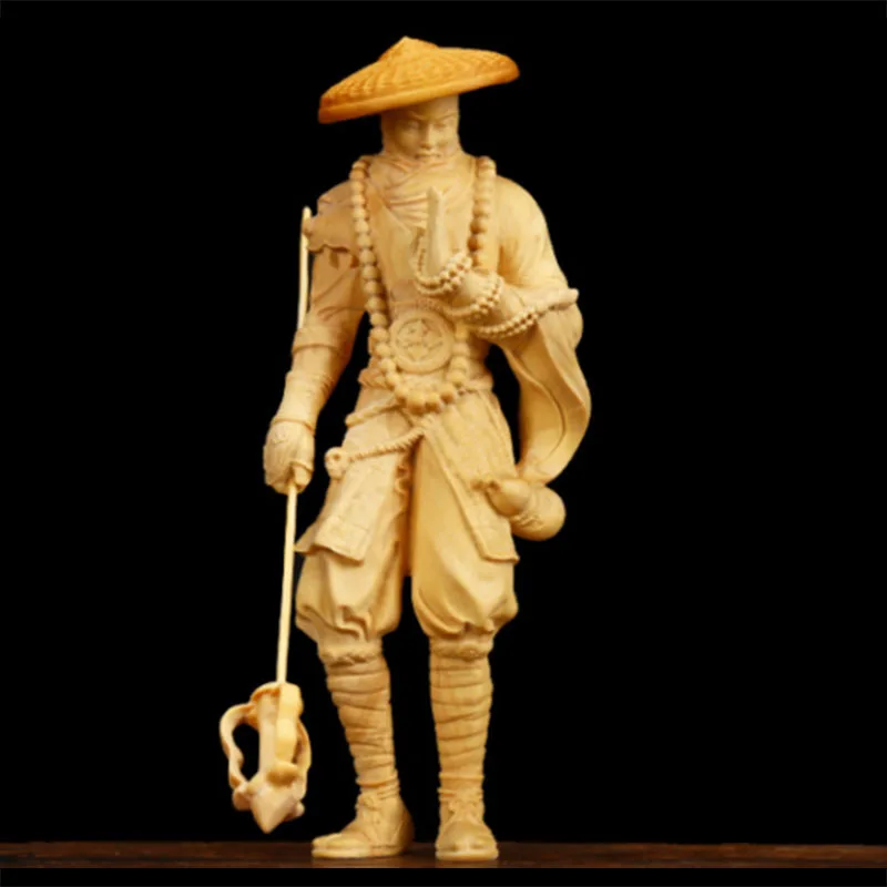 15x6 4 фигурка Будды из самшита ручной работы: статуя монаха кунг-фу миниатюрное