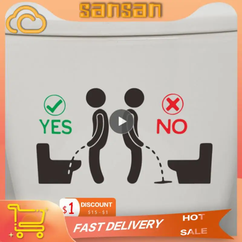 

Removable Bathroom Toilet Stickers Toilet Decoration Cartoon Toilet Stickers Self Adhesive Wall Stickers 3d Toilet Stickers