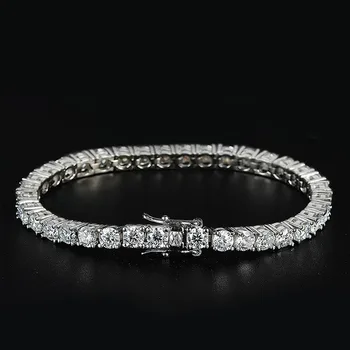 Moissanite Bracelet -Sparkling Full Diamond 925 Sterling Silver 4