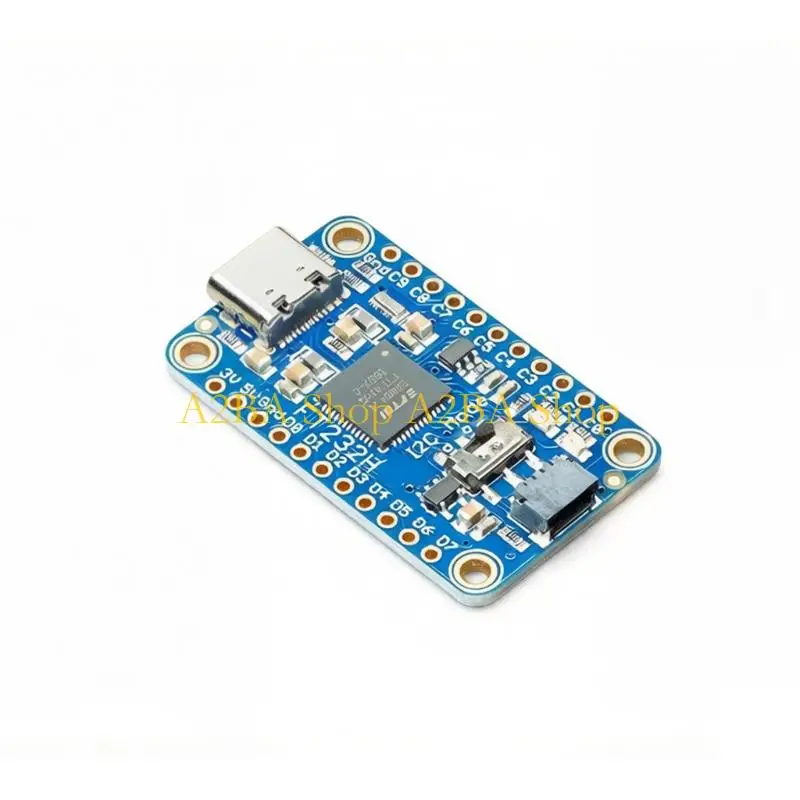 Фото A2BA FT232H Плата GPIO и I2C с портом USB Type C, небольшим модулем расширения для прокладки кабелей на уровне платы и проектным №3
