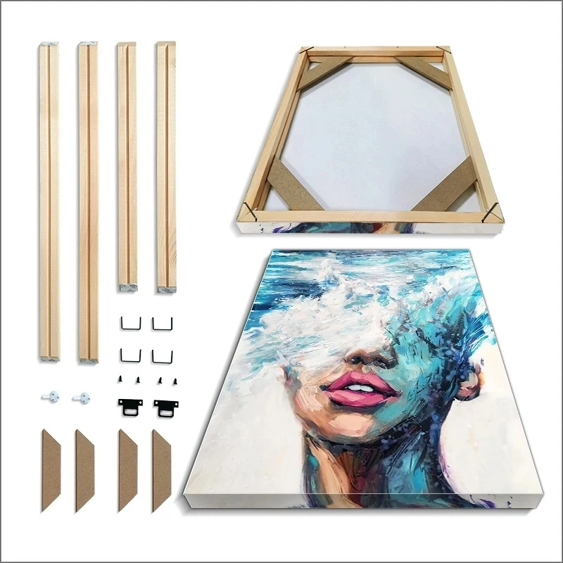 

DIY Natural Wood Painting Frame for Prints Poster Picture Photo Frame Stretcher Bars for Wall Art Gallery Home Decor Accessories