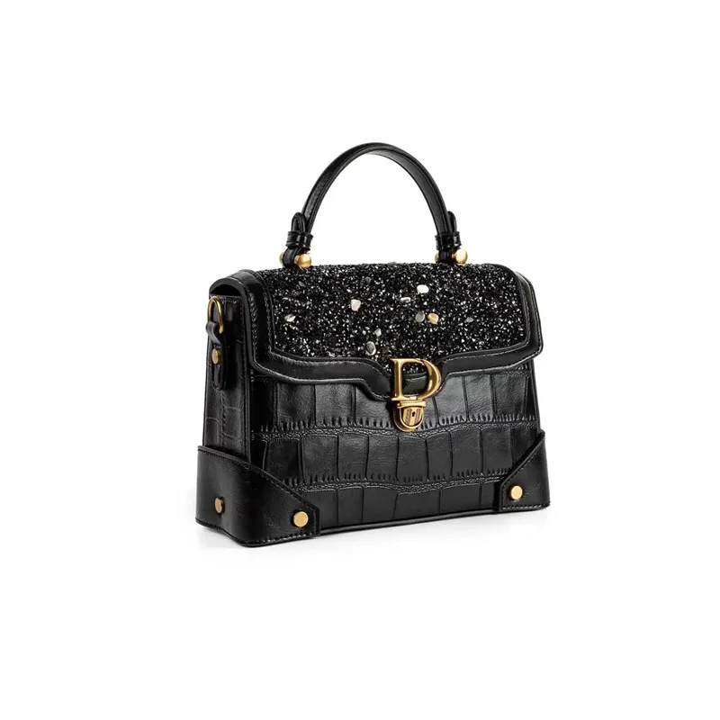 Advanced Light Luxury Color Stone Box Bag for Women's Bag 2023 New Stone Pattern Portable One-shoulder Messenger Bag Sac