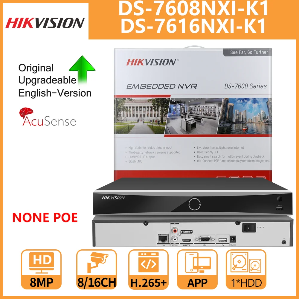 

Hikvision сетевой видеорегистратор DS-7608NXI-K1 DS-7616NXI-K1 AcuSense
