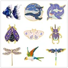 (29 стилей) эмалевые заколки в виде летающих животных в океане милые значки на лацкане для одежды Броши на воротник подарки аксессуары для сумок