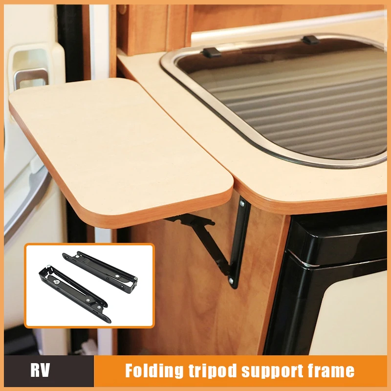 2PCS RV & Campers Caravan Parts Triangle Diagonal Brace Table Extension Shelf Bracket Motorhome Folding Bracket