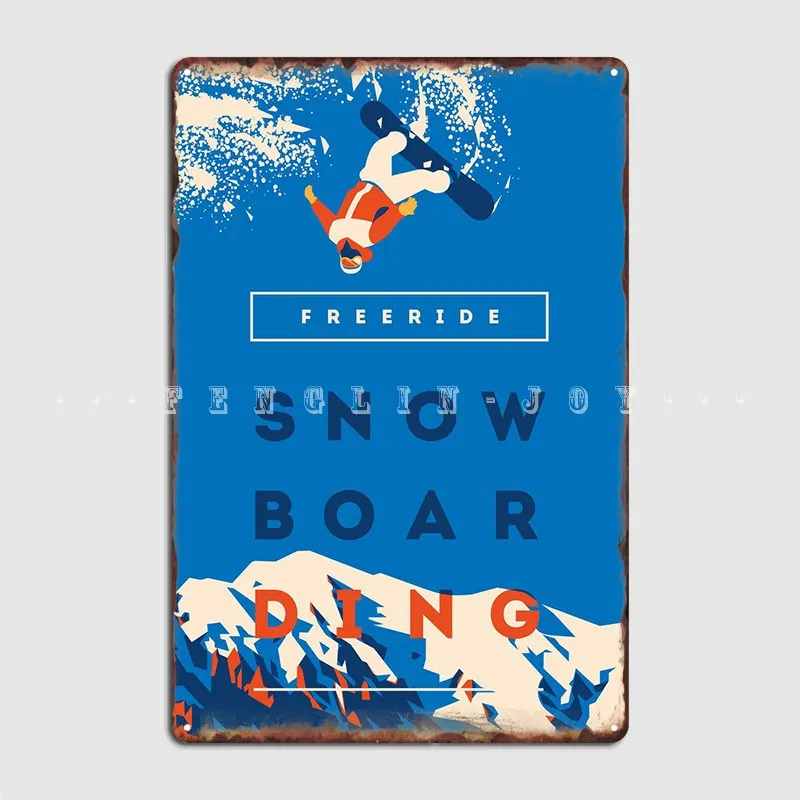 

Snowboarder Flip Metal Sign Pub Garage Club Home Customize Garage Decoration Tin Sign Posters