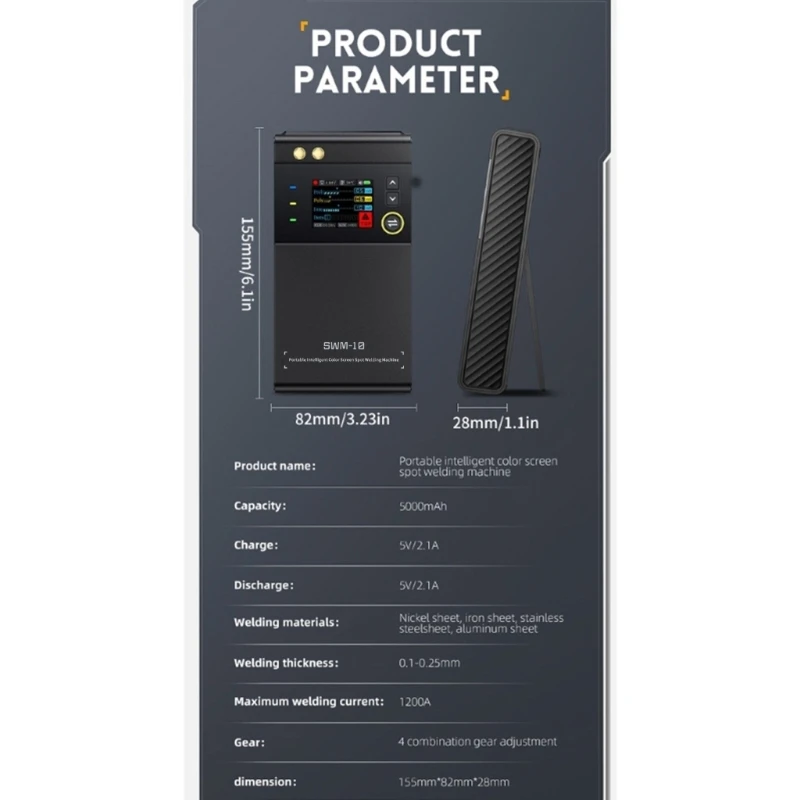 SWM-10 портативный аккумуляторный сварочный аппарат для точечной сварки DIY