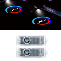 2 pieces led car door light for bmw f39 x2 logo welcome light auto hd projector lamp automobile external accessories