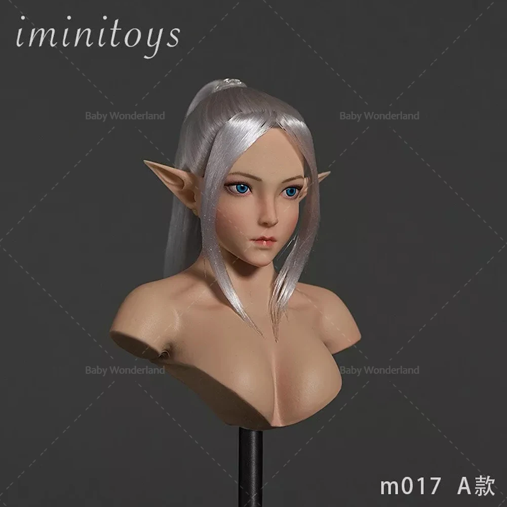 Iminitoys M017 1/6 аниме эльф девушка голубые глаза голова лепка резьба модель подходит