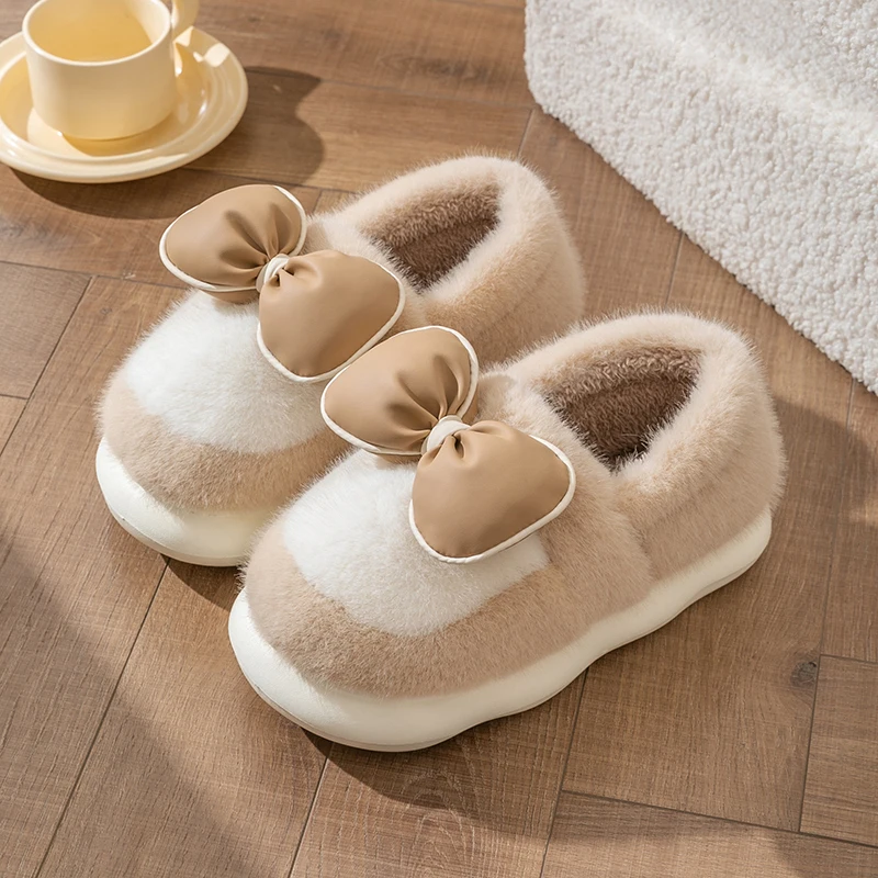 

Shoes Woman Comfortable And Elegant Bow-Knot Clogs Platform Female Footwear Butterfly Creepers Winter Dress New Cover Heel Med B