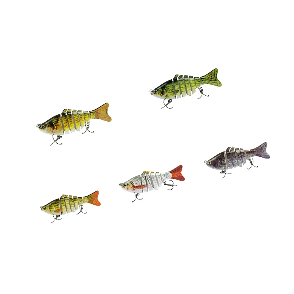 

Многосекционные, 2 тройных крючка, искусственная приманка в форме рыбы, реалистичный рыболовный Спиннер, рыболовный крючок