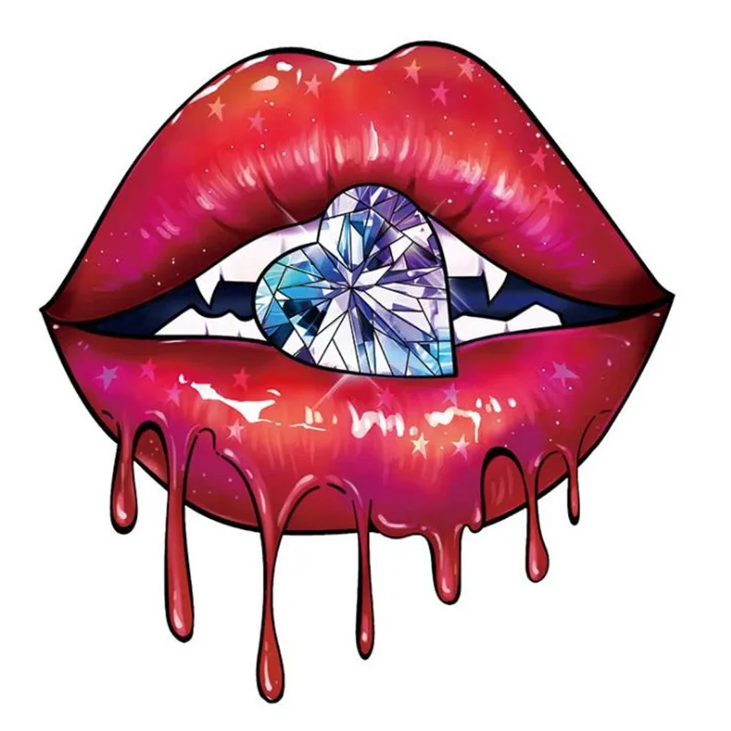 

Fashion Pattern Heart Red Lips Heat Tranfer Patches For Clothing Accessories DIY Stickers for Clothes Patch Free Shipping