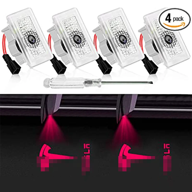 

Tesla Model 3 Model Y Car LED Projection Puddle Lights Welcome Bulb Projector Custom Door Lamp 2022 2021 2020 Accessories