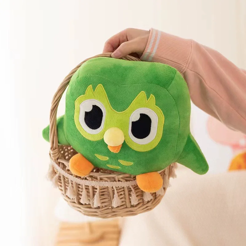 Зеленая плюшевая игрушка Duolingo Owl Duo Plushie Of The мультяшная аниме-кукла с совой мягкая