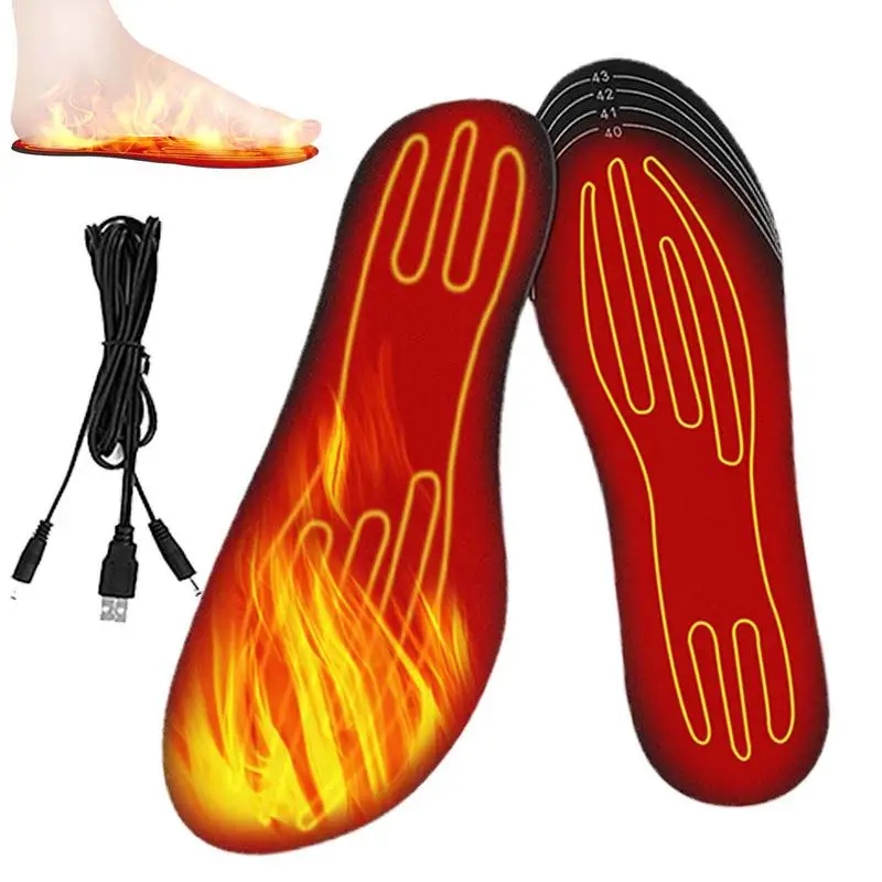 

Heated Insole Unisex Electric Heated Shoe Insoles USB Rechargeable Heating Winter Feet Warm Shoe Inserts Shoes Boots Insoles
