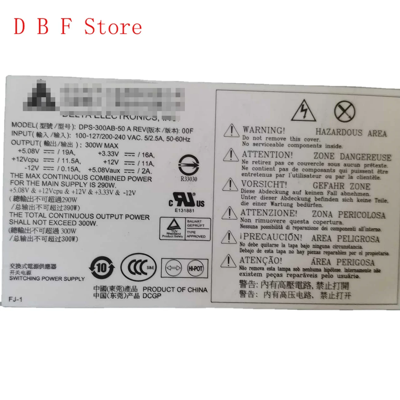 

DPS-300AB-50 A для HP ML110G6 300W блок питания 573943-001 576931-001