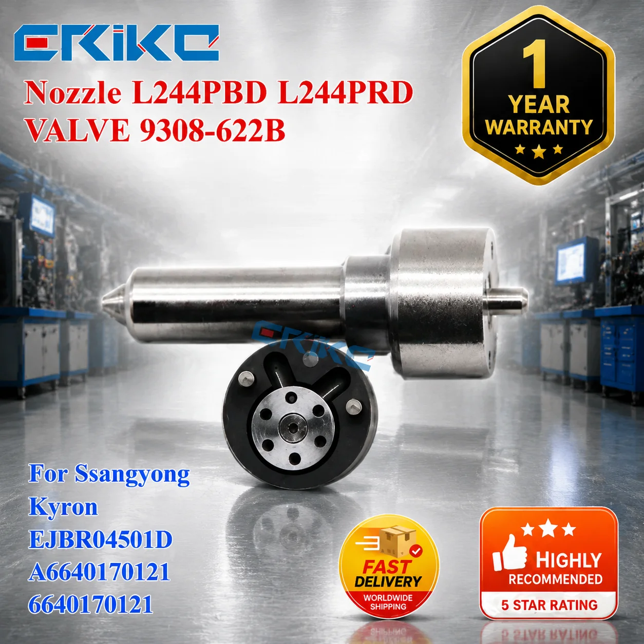 Фото Ремкомплект форсунки-клапана L244PBD L244PRD 9308-622B 7135-619 для Ssangyong Kyron EJBR04501D A6640170121 6640170121 №1