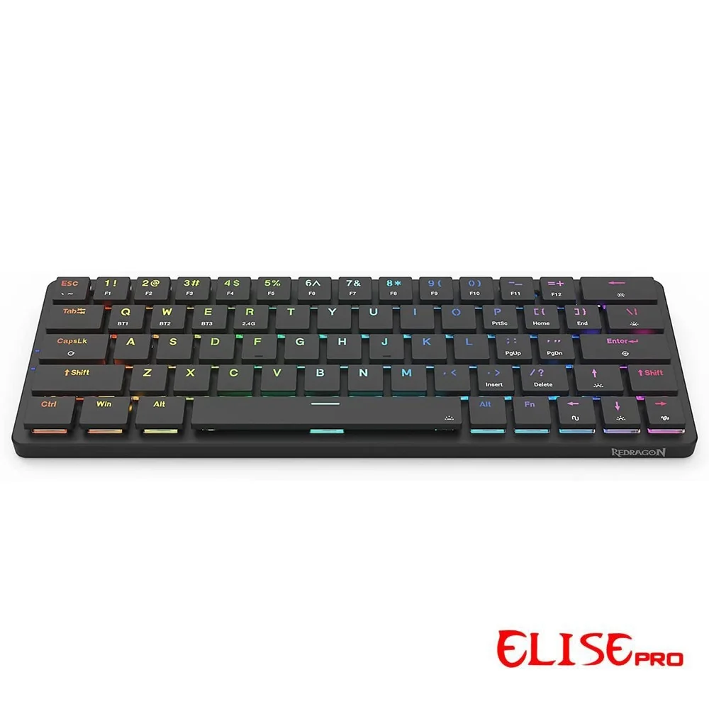 

Ультратонкая Механическая игровая клавиатура Elise Pro K624P RGB с USB и поддержкой Bluetooth, беспроводная 2,4G, 63 клавиши для компьютера и ПК
