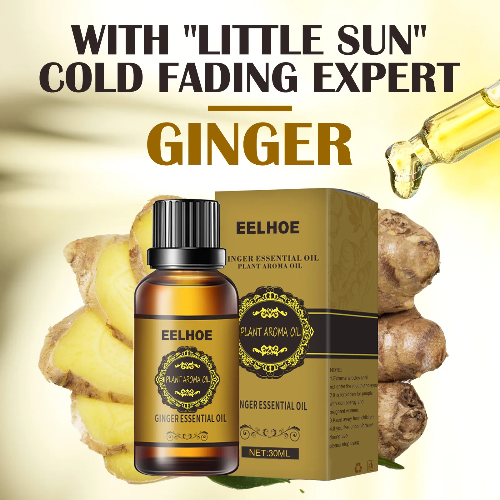 

10ML 30ml Natural Ginger Oil Lymphatic Drainage Therapy Anti Aging Plant Essential Oil Promote Metabolism Body Slim Massage Oils