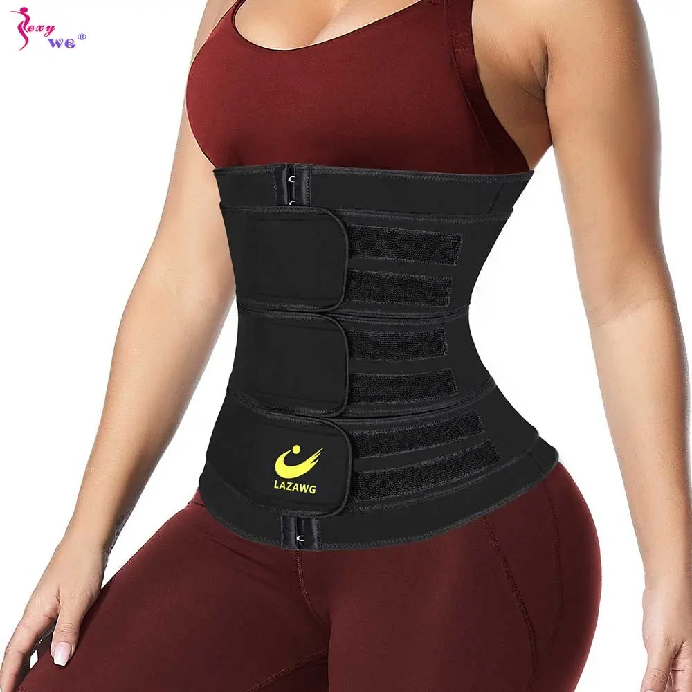 

SEXYWG Waist Trainer Neoprene Body Shaper Belt Sauna Flat Belly Fat Burning Girdle Workout Postpartum Band Yummy Control Strap