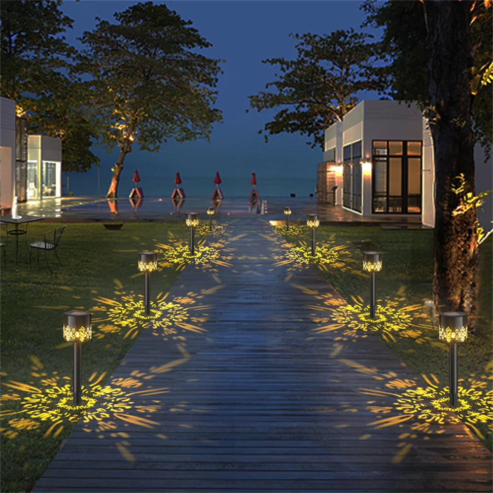 

8/4/2pcs Solar Shadow Lamp Garden Light Solar Landscape Pathway Light Lawn Lamp Multiple Color for Patio Yard Path Walkway Decor