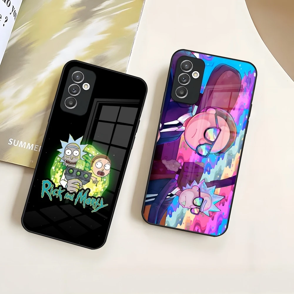 Fashion Money Ricks Mortiess Phone Case for Samsung A72 A71 A70 A54 A52 A51 A50 A42 A40 A34 A33 A32 A31 A30 A22 A21 A20 A14 A12