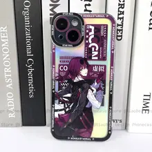 Honkai 스타 레일 KAFKA 앵글 아이즈 휴대폰 케이스, 아이폰 15, 14, 13 프로 맥스, 12 미니, 11, 8 플러스, Xs, Xr, X, Se, 2022 핫 레이저 클리어 커버