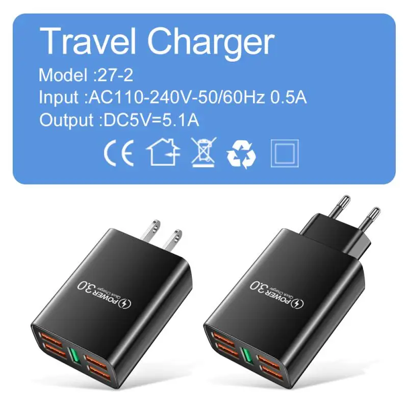 Сетевое зарядное устройство с 5 USB-портами для быстрой зарядки - купить по