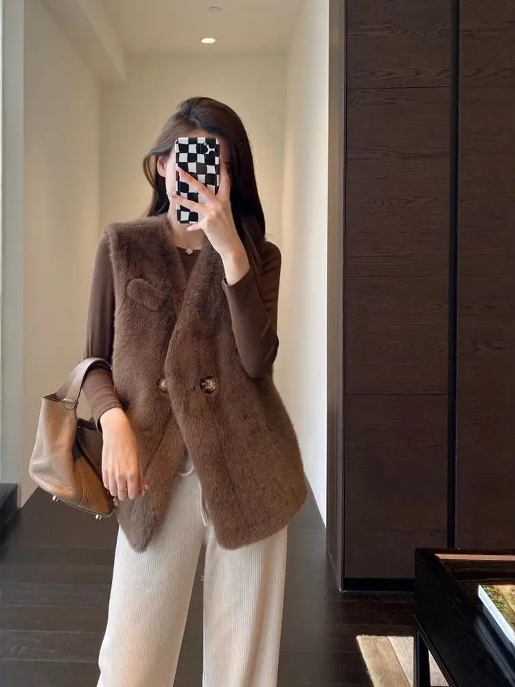 2024 новинка осени и зимы защита окружающей среды имитация норки кашемира меховой