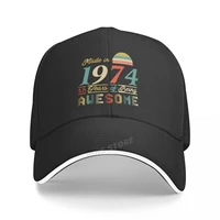 fashion hats made in 1974 48 years of being awesome 48th birthday gift printing baseball cap summer caps new youth sun hat