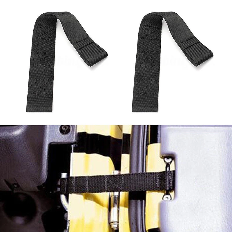 

2pcs Car Tough Nylon Webbing Adjustable Door Limiting Straps High Quality For Jeep Wrangler CJ TJ YJ 1955-2006 769401 Door Strap