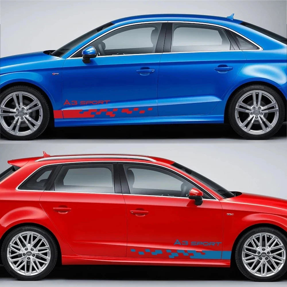 2 шт. автомобильные наклейки для Audi A1 A2 A3 8p 8v 8l A4 b5 b6 b7 b8 b9 A5 A6 c5 c6 c7 A7 A8 Q2 Q3 Q5 Q7 Q8 TT |