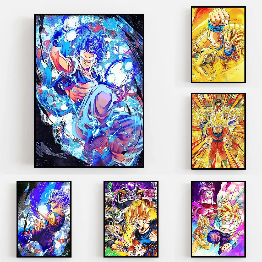 

Anime Dragon Ball Canvas Poster Picture Goku Vegeta Wall Art Prints Child Mural Decoration Living Room Home Decor Cuadros