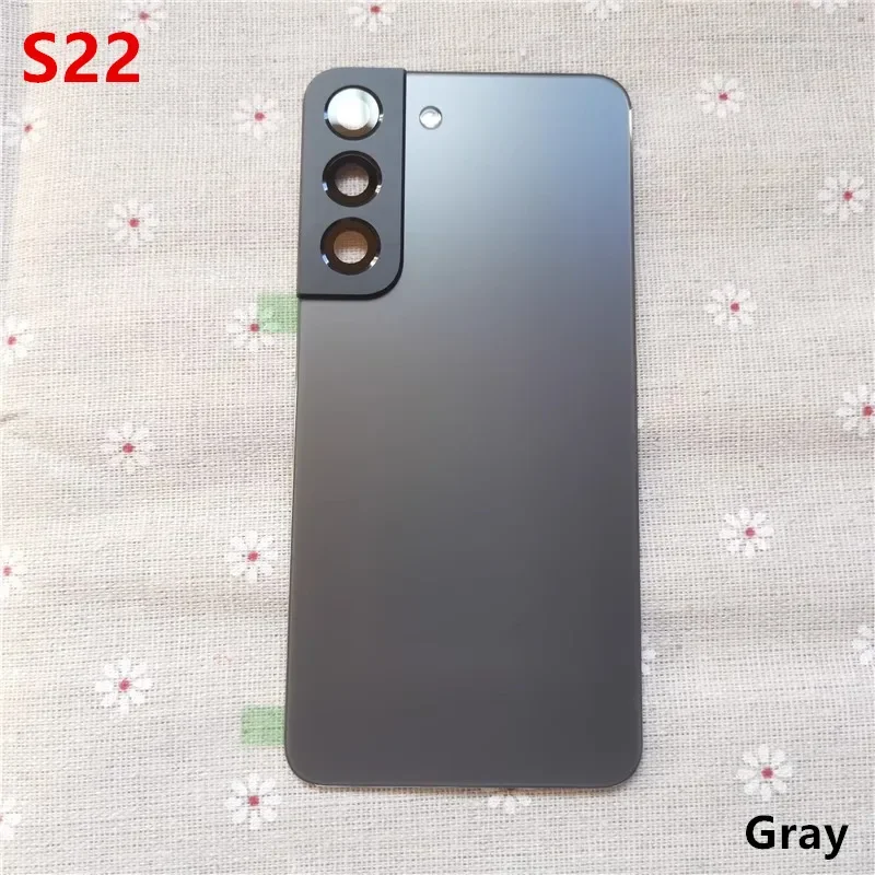 Фото Задняя крышка корпуса для Samsung Galaxy S22 S901 (стекло, сменная, для ремонта) + линза камеры №5