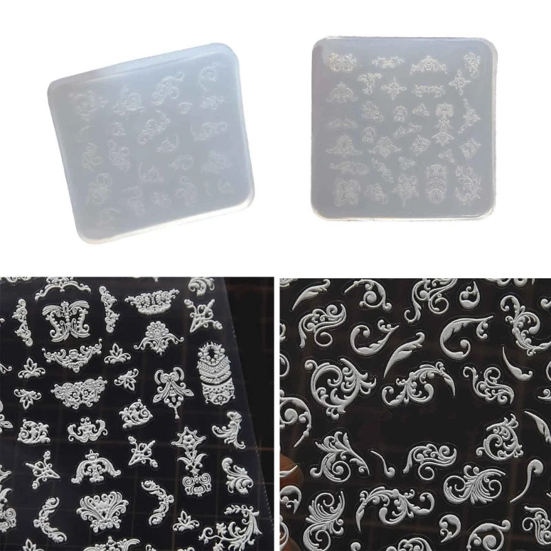 

DIY Jewelry Casting Mold Clay Embossed Tools Retro Epoxy Resin Mold Resin Pendant Mold Unique Earrings Silicone Mold Y08E