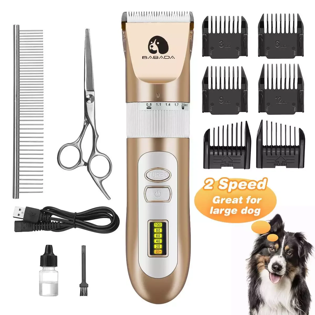 

NEW2023 Pet Clipper Dog Hair Clippers Grooming (Pet//Dog/Rabbit) haircut Trimmer Shaver Set Pets cordless Rechargeable Professio