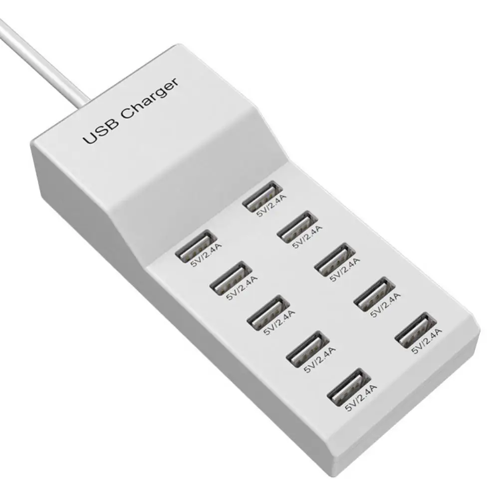 

10a Usb Charger Portable Multi Port Charger Usb Adapter Expansion For Smartphone 10 Port Usb Docking Station Phone Accessories