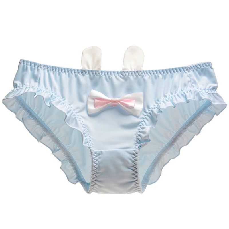 

Japanese Lolita Cute Bow Panties Underwear Women Sweet Ruffled Trim Cartoon Rabbit Ears Briefs Thong Student Schoolgirl Kawaii