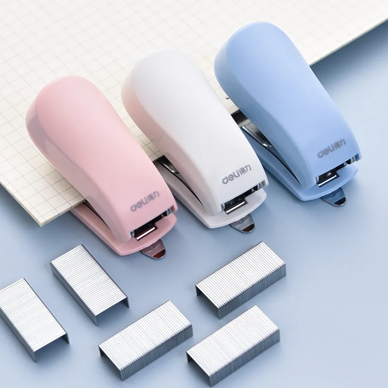 

A3 1pc Cute Macaron Color Mini Stapler for Student Stationery Combo Set Convenient Small Nail Booking