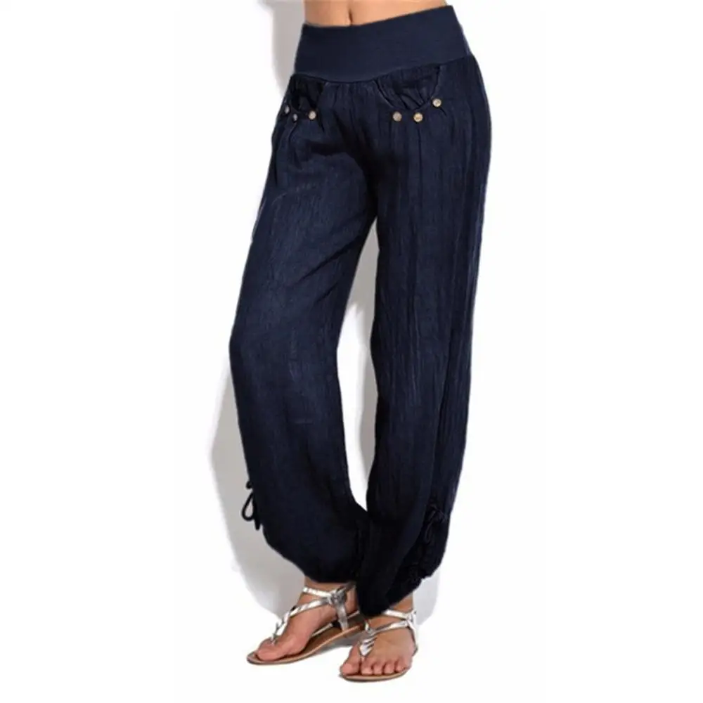 

Брюки спортивные женские, черные, с низкой талией, летние